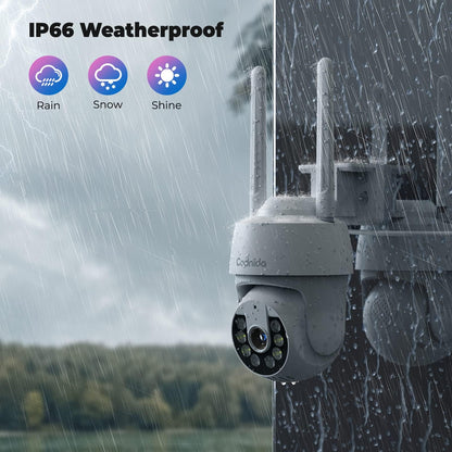 Codnida 2K WLAN IP Kamera Aussen Set – PTZ & Farb-Nachtsicht