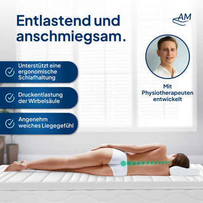 AM Qualitätsmatratzen Premium Gel Topper Gelschaum 110x200 weich