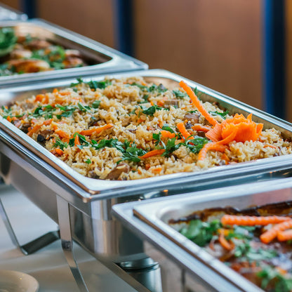 Mahlzeit Chafing Dish Profi Set Grenoble Speisewärmer - 4X Edelstahl