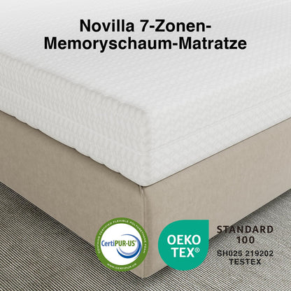 Novilla 7-Zonen Kaltschaummatratze H3/H4 140x200 cm Höhe 14 cm