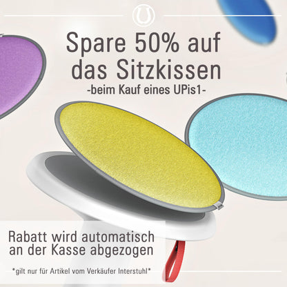 Interstuhl UPis1 Bürohocker – Grauweiss UP Designhocker