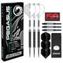 Red Dragon Pegasus Steeldarts 23 g – 80 % Tungsten Dartpfeile Set mit schwarz-weissen Flights und Schäften