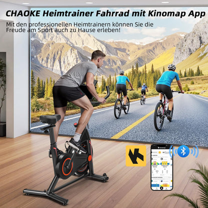 CHAOKE Profi Ultra-Leiser Ergometer Fahrrad - mit App