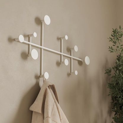 Kazai Sval Minimalistische Wandgarderobe Metall – Weiss