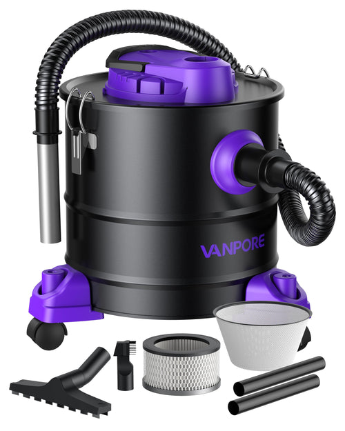 VANPORE Aschesauger 20L 1200W - Kaminstaubsauger Lila