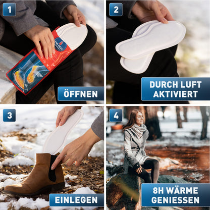 THE HEAT COMPANY Sohlenwärmer Extra Warm 30 Paar – Grösse Small