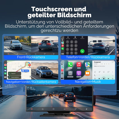 Alpinetech 10,26 Zoll Carplay Android Auto Display Dashcam