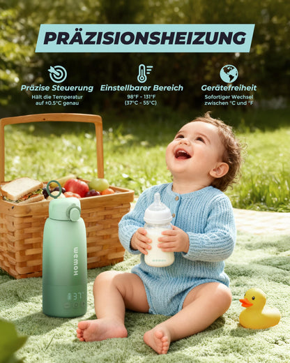 Wemoh Tragbarer Flaschenwärmer Baby mit Selbstreinigung, 450 ml
