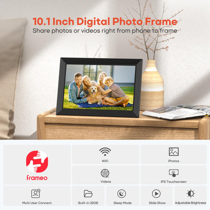 Frameo 10,1'' WiFi Digitaler Bilderrahmen - 32GB IPS Touch