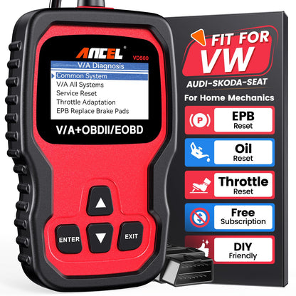 ANCEL VD500 OBD2 Diagnosegerät für VW, Audi, Skoda und Seat zum Auslesen von Fehlercodes