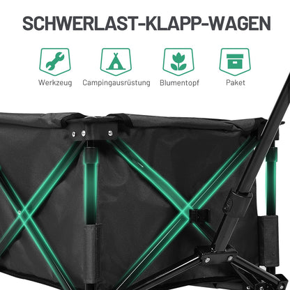 TIMBER RIDGE XXL Bollerwagen faltbar mit verstellbarem Griff