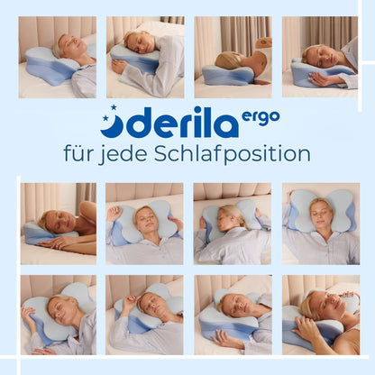 Derila Ergo Kopfkissen Memory Foam Nackenkissen für Seitenschläfer