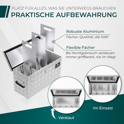 CargoVA Wasserfeste Deichselbox abschliessbar - 60x25x30 cm