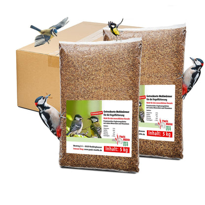 Paul's Mühle Mehlwürmer getrocknet Premium – 10 kg