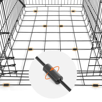 Feandrea PPD48BK Hundekäfig klappbar 122x75cm schwarz