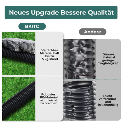 BKITC Fallrohrverlängerung flexibel für 80/100 mm, schwarz, 2 Stück