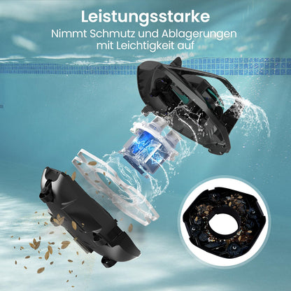 AIPER Seagull SE Poolroboter, kabelloser Poolsauger bis 80 m²
