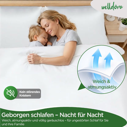 Welldora Milbenbezug Bettdecke 155x220 cm, Allergiker Encasing