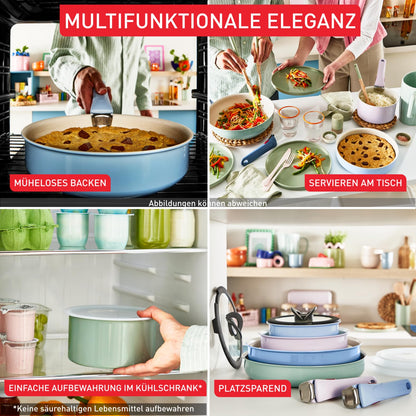 Tefal Ingenio Serenity Kochgeschirr-Set 4-tlg. Eucalyptus L8284S04