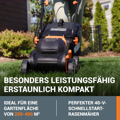 WORX WG779E.1 Akku-Rasenmäher - 34 cm Schnittbreite