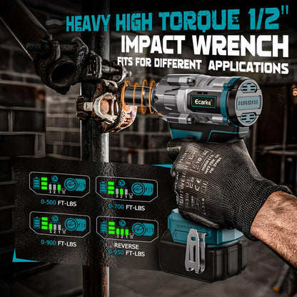 Ecarke 1300Nm Akku Schlagschrauber – Kompatibel Makita 18V, Ohne Akku