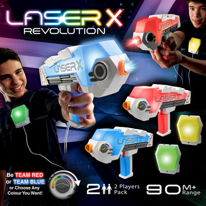 Laser X Revolution Double Blasters Laser Tag Set - Sunset Chevron