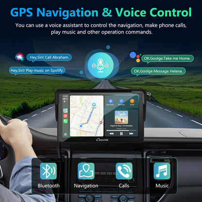 Carpuride V3 CarPlay Screen, kabelloses 7-Zoll-Touchscreen-Autoradio