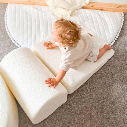 MEOWBABY Schaumstoff Kletterbausteine XXL Indoor – Boucle Rosa