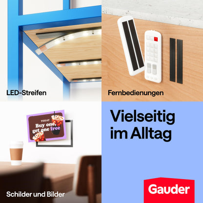 GAUDER A+B Magnetband für Fliegengitter, selbstklebend, 8+8 m