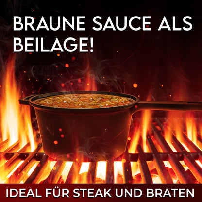 GUSSKÖNIG Dutch Oven Set – Gusseisen 8-teilig, eingebrannt