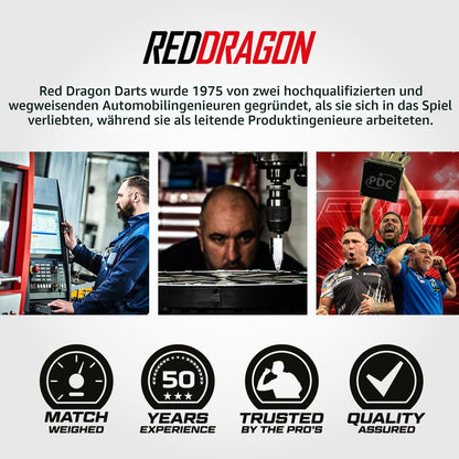 RED DRAGON Javelin Steeldarts 26 g – 85% Tungsten Dartpfeile Set