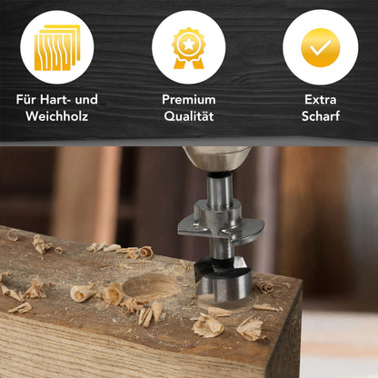 monkeystrong Forstnerbohrer Set 13-tlg. Ø 15–40 mm mit Tiefenstopp