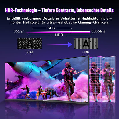Amzfast AMZG34C5QPro Curved Gaming Monitor - 34 Zoll 240Hz