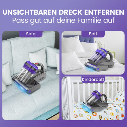 Yassol Milbenstaubsauger für Matratzen – UV-Licht Heissluft