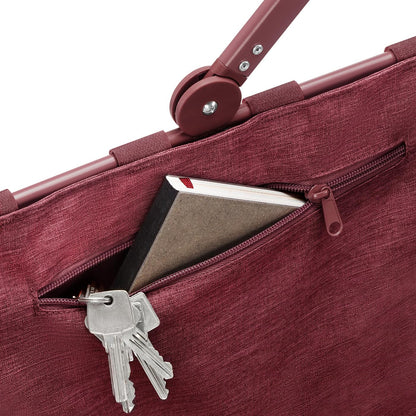 reisenthel carrybag twist maroon Einkaufskorb mit Innentasche, 22 l