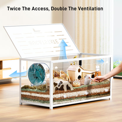 BUCATSTATE Hamsterkäfig Metall 2.0 Nagerkäfig Weiss 100x50 cm