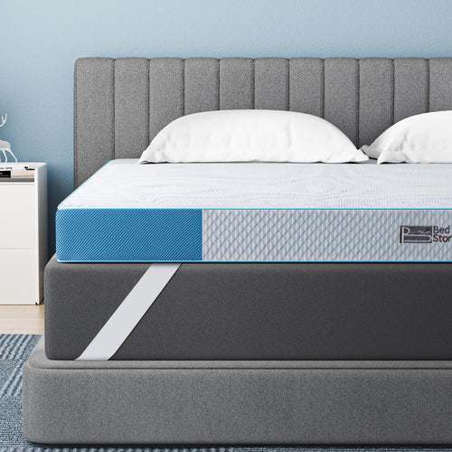 BedStory Gelschaum Matratzentopper 180x200 cm, 10 cm, H3 & H4 mit Kaltschaumkern für Bett und Boxspringbett