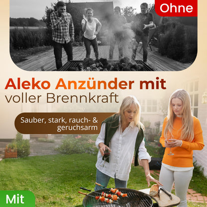Aleko Parkett Anzündholz Eichenholz 11,5 kg – Kamin- & Grillanzünder