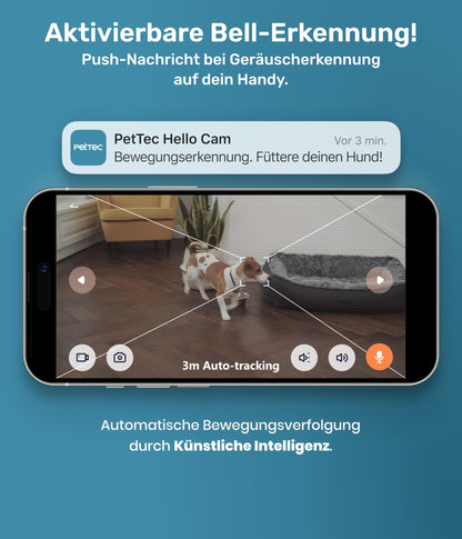 PetTec® Haustierkamera & Futterspender – 360° Leckerliauswurf