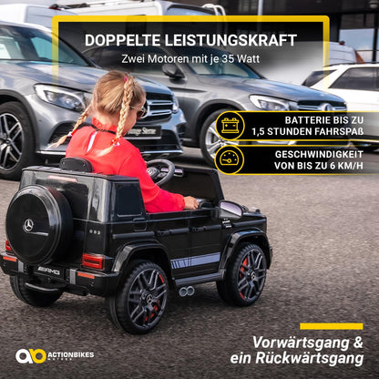 Actionbikes Motors Mercedes AMG G63 Kinder Elektroauto - Schwarz