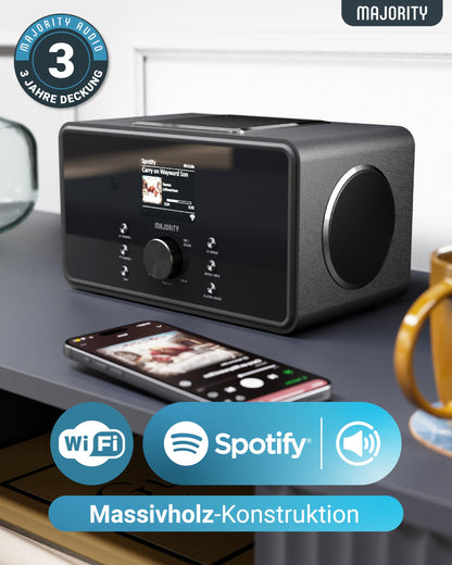MAJORITY Bard Internetradio DAB+ WLAN Bluetooth 2.1 Subwoofer