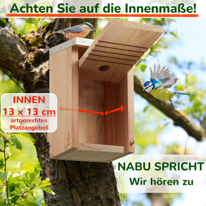 Steady Nature Meisennistkasten aus FSC-Holz, 28/32 mm Einfluglöcher
