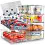 SimpleU Kühlschrank Organizer 6er Set mit 16 Aufklebern, BPA-frei
