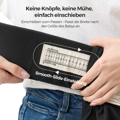 Momcozy Babytrage Neugeborene ergonomisch 3-11kg – Schwarz