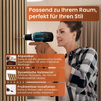 NEU.HOLZ Akustikpaneele Holz Schalldämmung - Eiche hell