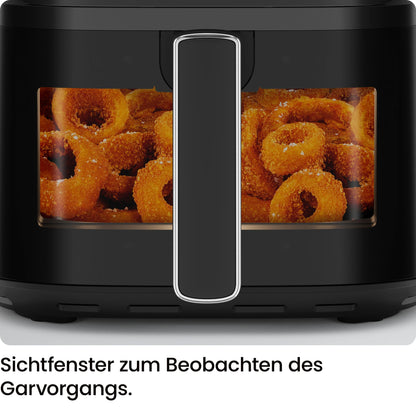 Chefman Heissluftfritteuse 5.7L Hi-Fry mit Sichtfenster – Schwarz