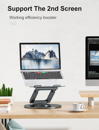 Laptop Ständer Höhenverstellbar 360° Drehbar Ergonomisch – Grau