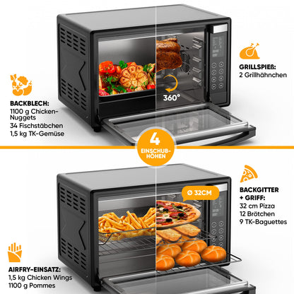Stillstern Minibackofen Umluft 45L CYCLONE PRO+ Pizzaofen