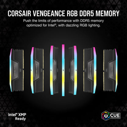 Corsair VENGEANCE RGB DDR5 RAM 64GB 6200MHz CL32 - Schwarz