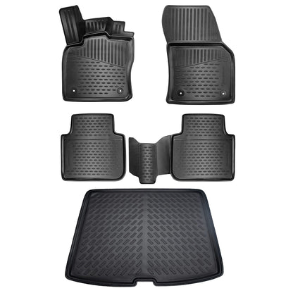 ELMASLINE Skoda KODIAQ Gummimatten & Wanne Set – 2016-2024 5cm Rand